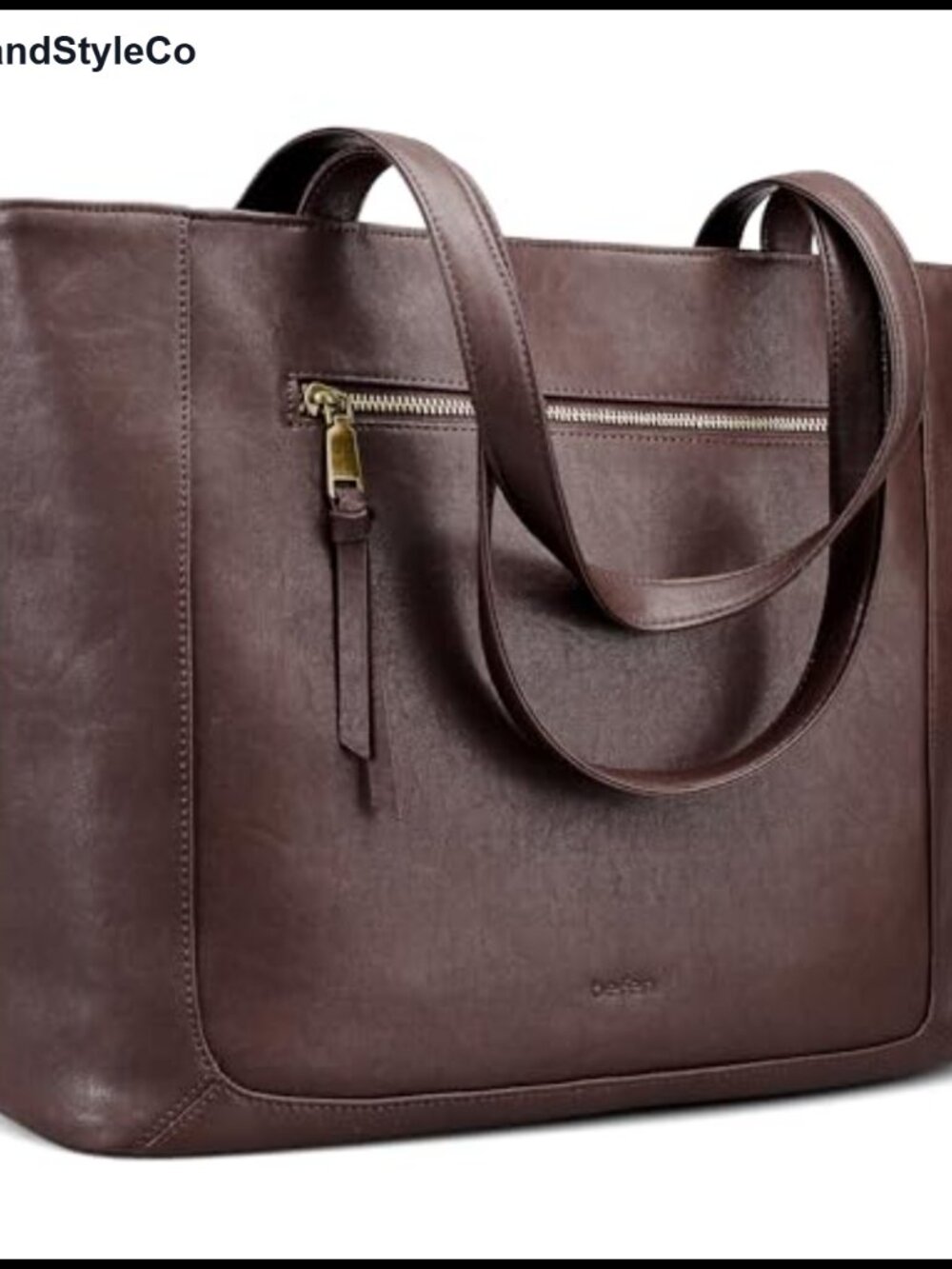 befen Genuine Leather Tote Bag for Women Work Large Tote Bag with Zipper